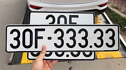 Biển ô tô mầu cũ