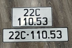 Biển ô tô mẫu mới