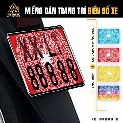 Decal Trong Suốt Dán Biển Số Xe máy 50k