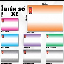 Decal dán biển xe máy 50k